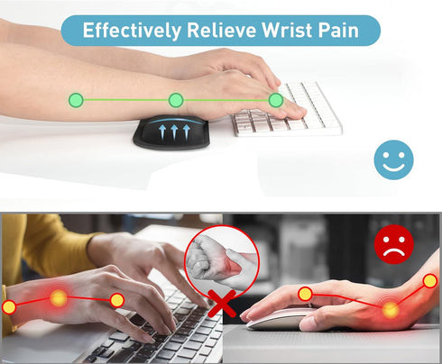 Yolanda Keyboard Wrist Rest, Memory Foam, Easy Typing Pain Relief, Keyboard Mouse Pad Set for Home, Office