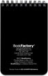 BookFactory Evidence Notebook/Notepad/Journal, 120 Pages, 3 1/2” x 5 1/4'', Durable Translucent Cover