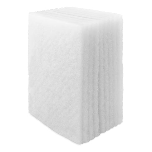 10 Pack of White Non Scratch Non-Woven Pads for Cleaning/Polishing and Multi Purpose Use in Your Home Workshop or Garage