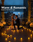 Homemory 12 Pack Flickering Flameless Votive Candles, 200+ Hour Battery Operated LED Tealight for Events