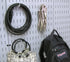Wall Control Slotted Metal Pegboard Hooks Pack - 2-7/8in Long Reach Hook - White for Pegboard and Tool Board