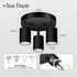3 GU10 Bulb Light Track Lighting Fixtures Ceiling, Matte Black Round Directional Ceiling Spotlight, Flush Mount