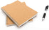 DSTELIN Blank Spiral Notebook, 6-Pack, Soft Cover, 100 Pages / 50 Sheets, 7.5" x 5.1", 100GSM, (Brown)