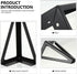 4pcs 15cm, FOMIYES Black Metal Cabinet Legs Furniture Support Feet for Tv Stand, Sofa, Bed, and Coffee Table, Heavy