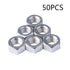 5/16"-18 Stainless Steel Hex Nut, 304 Finish Hardware Nut, Metal Steel Nut, 5/16 Nut (50 Pack)