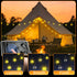 FUANXIEI 33FT G40 10M Bulbs 3 Dimmable Solar Lights Outdoor Waterproof: Shatterproof Patio Lights - Solar Powered