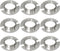 LUORNG 9PCS G9 Light Socket Rings 3/4 Inch Alloy Lamp Shade Holders Silver