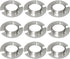 LUORNG 9PCS G9 Light Socket Rings 3/4 Inch Alloy Lamp Shade Holders Silver