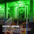 Green Light Bulb, 9W 800LM LED A19 E26 Base, Outdoor Decorative Holiday Light Bulbs, 3-Pack