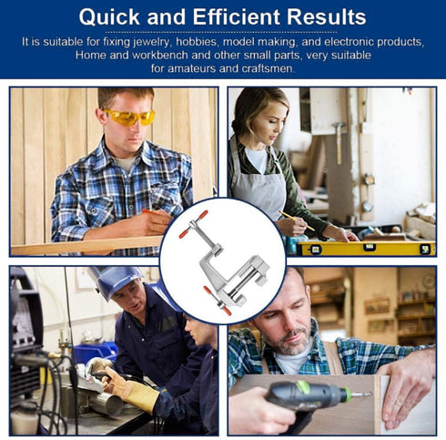 Mini Jeweler Table Clamp, Small Hobby Bench Vise for Woodworking and Metalworking Crafts