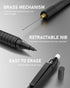 Nicpro 0.7 mm Mechanical Pencil Set with Case, 3 Metal Artist Pencils, 8 Tube HB Lead Refills