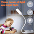QEBIDUM 5 3 Clip On Book Reading Light for Bed, Clamp On Book Light with LED Eye Care, Color Changeable, Battery