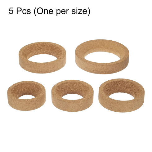 uxcell Lab Flask Support Cork Stand, 100/110/120/140/160mm Diameter Round Bottom Holder for Flasks, 5Pcs
