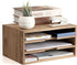 KIRIGEN Wooden Desktop Organizer, Paper Storage Letter Tray File Sorter, 3 Layer Trays for Home Office Accessories,