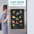 Houseables Magnetic Board, Black Memo Display Panel, 17.5" Wide x 12" High for Wall, Refrigerator, Writing