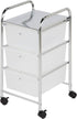 Honey-Can-Do 3-Drawer Plastic Storage Cart on Wheels, Silver