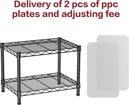 2 SINGAYE Small Wire Shelves Kitchen Pantry Close Home Organizers and Storage Bathroom Shelf Laundry Room Organization