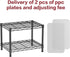 2 SINGAYE Small Wire Shelves Kitchen Pantry Close Home Organizers and Storage Bathroom Shelf Laundry Room Organization