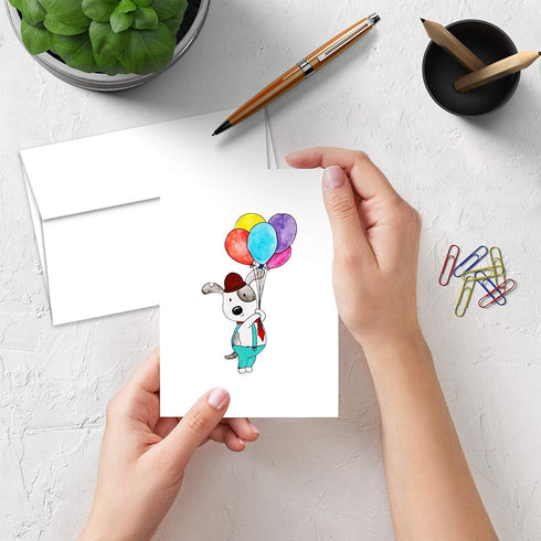 Greeting Cards Set – 4.5" x 6" Blank White Cardstock and Envelopes, Bulk Set of 40 for All Occasions