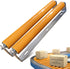 2 Pack Polyurethane Coated Roller with Bracket - Durable Conveyor Rollers for Smooth Material Handling - 1.5" Diameter,