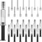 24 Pieces Borosilicate Glass Syringes Set, 12 Pieces 1 ml Borosilicate Glass Syringe Lock and 12 Pieces Stainless Steel