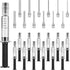 24 Pieces Borosilicate Glass Syringes Set, 12 Pieces 1 ml Borosilicate Glass Syringe Lock and 12 Pieces Stainless Steel