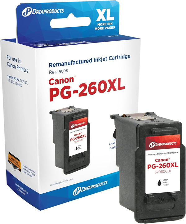 Dataproducts Remanufactured High Yield Black Ink Cartridge Replacement for Canon PG-260XL (3706C001)