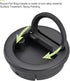 uxcell Black Flush Pull Ring Handle, 40.5x11mm, Plane Drawer Door Pull