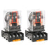 2Pcs Power Relay MK2P-I, AC 110V Coil, DPDT, 8 Pin with Plug-in Terminal Socket Base PF083A
