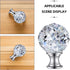 ULDIGI Crystal Lamp Finial Knob Chic Light Decoration with Threaded Base Durable and Sturdy Screw Cap for Modern