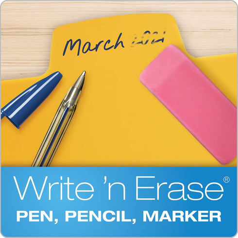 Oxford Write & Erase Plastic Binder Dividers, 8 Tab, Write On Tabs, Erase with Ballpoint Pen, 3 Sets, Asstd. Colors
