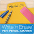 Oxford Write & Erase Plastic Binder Dividers, 8 Tab, Write On Tabs, Erase with Ballpoint Pen, 3 Sets, Asstd. Colors