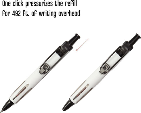 Tombow 56068 AirPress Ballpoint Pen, White, 1-Pack, Pressurized Pen for Writing on Wet Paper