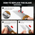 COOL PARD EDC 4Pcs Folding Pocket Utility Knife Quick Change Blade Razor Knife with Extra Razor Blades,Box Cutter