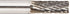 Drill America SB-1 Carbide Burr/Rotary File - Cylindrical End-Cut Double Cut, 1/4" Dia. x 5/8" Cut Length