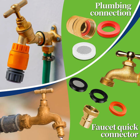 258 2-in-1 Set ZDBB Pcs Spigot Washer & Hose Gasket Kit for Assorted Outdoor Faucet Garden Hose Valve Stem Worn Out