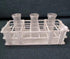 3 Packs Plastic Test Tube Rack, 21 Holes Holder for 30mm Test Tubes, White, Detachable