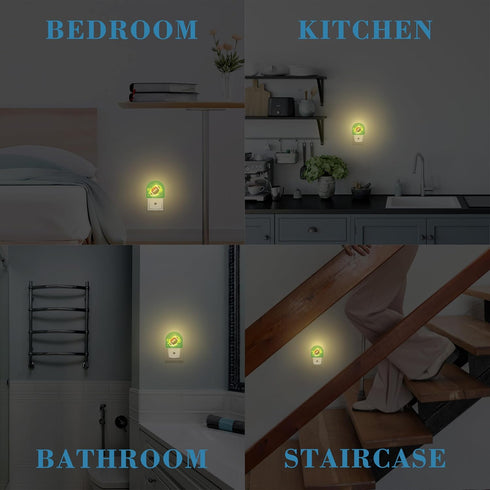 Uiaoiais Night Light for Kids Girls Boys, Abstract American Football LED Night Light Plug into Wall with Dusk to Dawn