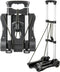 Vsaikeo Small Folding Hand Truck Dolly with 2 Wheels, Lightweight Aluminum Foldable Luggage
