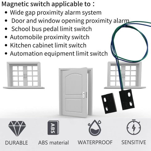 Magnetic Reed Switch Proximity Switch for Industrial Equipment, Normally Open 12V-250V 1A 10W
