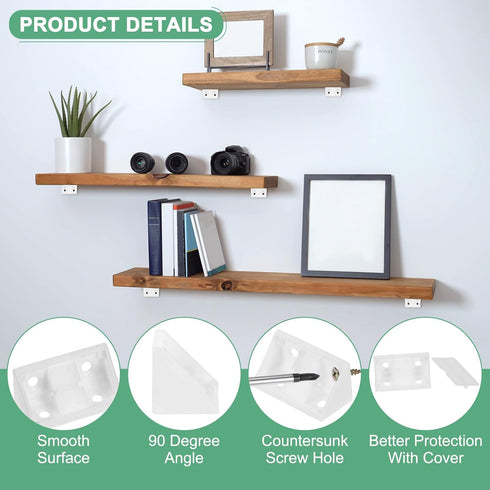 50-Pack 0.78 1.65 M METERXITY L-Shape Corner Brace, x in Nylon Plastic Right Angle Brackets with Screw for Shelves/Wood