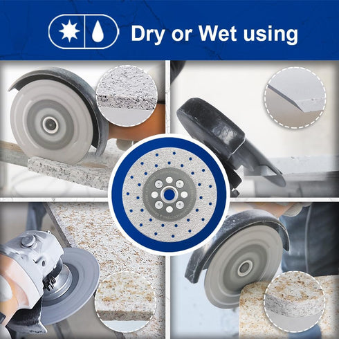 SHDIATOOL Granite Diamond Cutting Wheel for Marble Quartz, 5 Inch Fast Cutting Disc for Angle Grinder with 5/8-Inch-11
