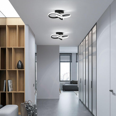 19W 3000K/4500K/6500K 3 Modern LED Ceiling Light Spiral Design Color Modes Swichable Ceiling Lighting Fixtures, Ceiling