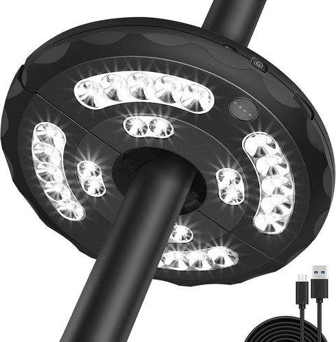Stdlyxun Umbrella Light, Patio Umbrella Lights 3 Brightness Mode 28 LED at 220LM,
