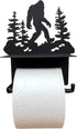 Bigfoot Sasquatch Metal Toilet Paper Holder with Phone Shelf - Wall Moutned Dispenser - Rustic Cabin, Lodge, Mountain