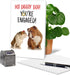 NobleWorks Funny Bulldog Engagement Greeting Card - Love Pet Animal Wedding Congratulations with Envelope (1 Card)
