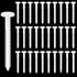 QincLing 30Pcs 3 Inch Vinyl Shutter Fasteners, White Window Shutter Panel Pegs Shutter