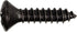 Hillman 2855 6 x 5/8-Inch Oval Head Black Chromate Decorative Sheet Metal Screw, 40-Pack