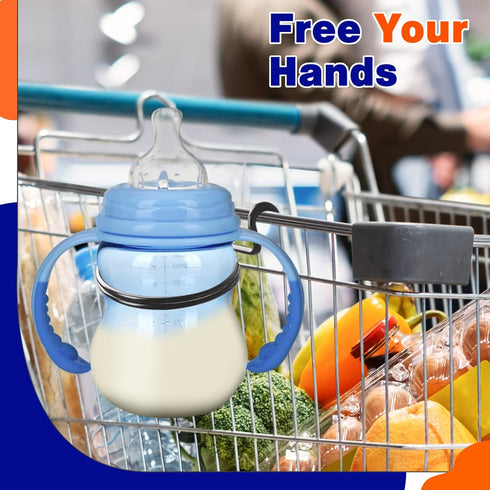CAPHONT 4 Pcs Shopping Cart Cup Holder, Portable Cup Holder Shopping Carts Drink Holder for Hanging Coffee Cup Drink