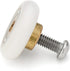 Set of 4pcs 19mm Stainless Steel Shower Door Wheels Rollers Runners, White, 19mm x 4mm